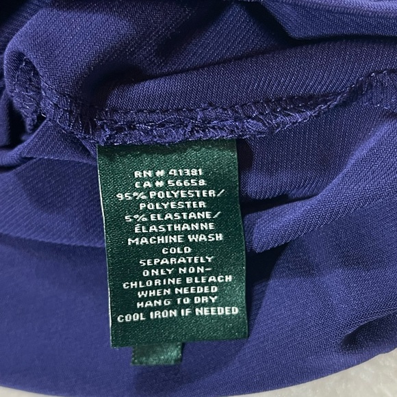 Lauren Ralph Lauren Royal Blue 3/4 Sleeve Dress - Picture 8 of 9